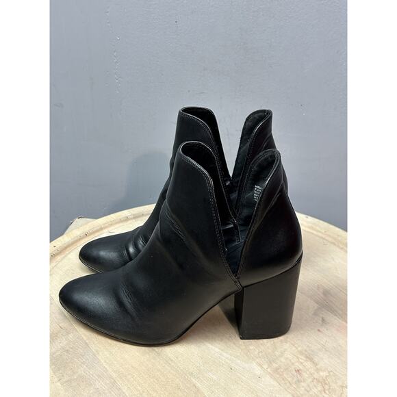 Madden‎ Girl Shoes Womens Size 9 Black Block Heel Pointed Toe Ankle Booties PU - Picture 6 of 12